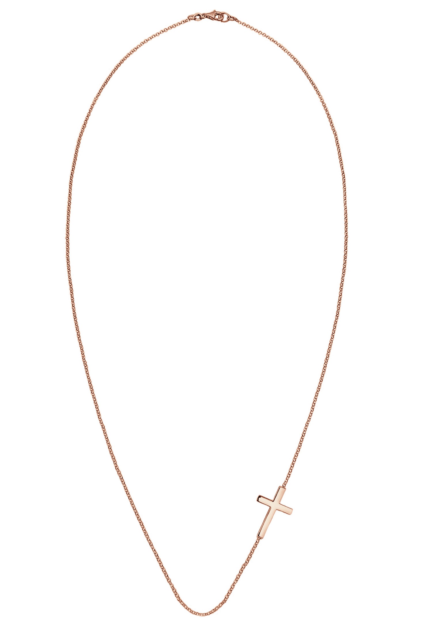 Elli Femmes Croix Pendentif Religion Basique en Argent Sterling 925 Plaqué Or