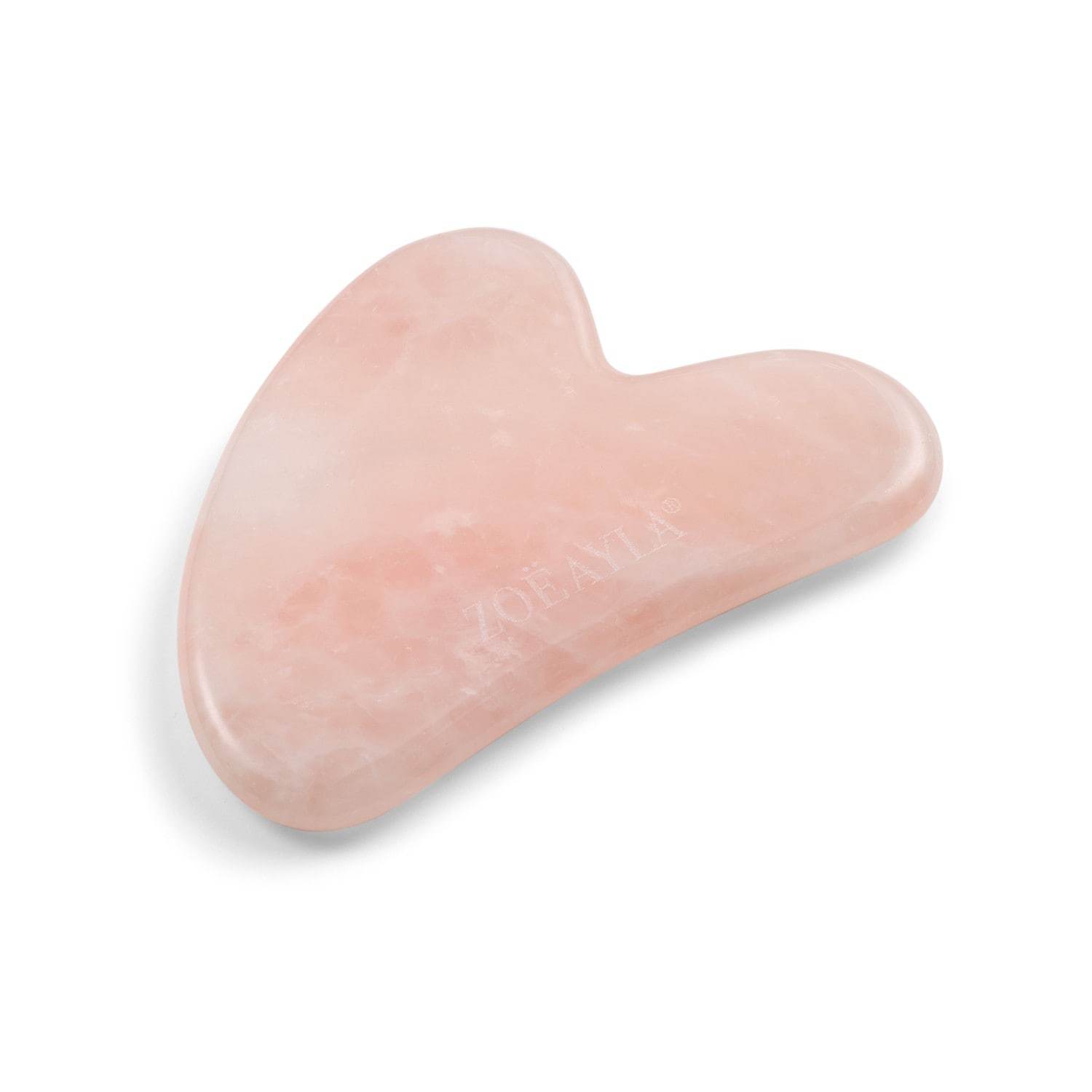 Masážny doplnok Zoe Ayla Gua Sha Rose Quartz - 1 kus