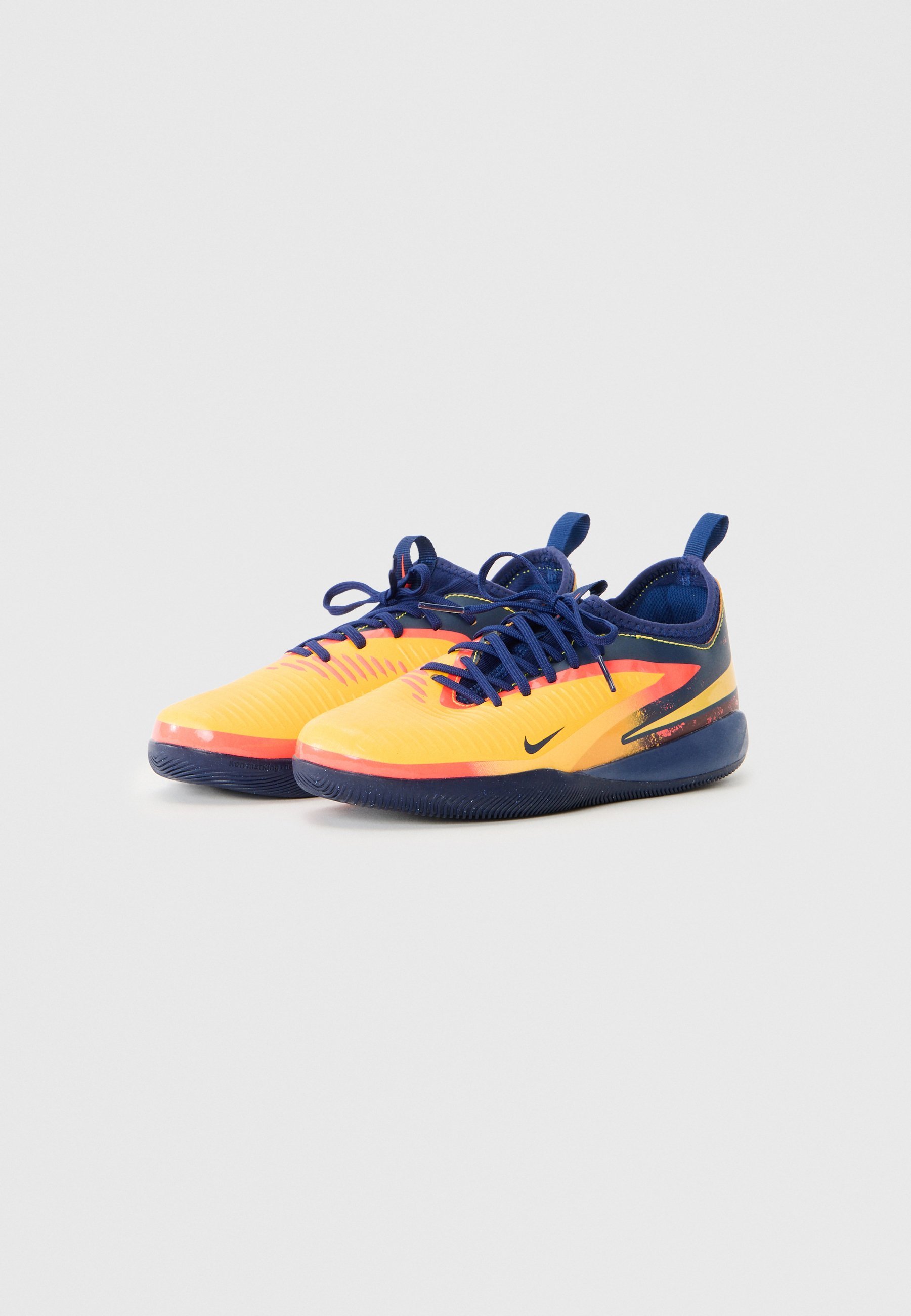 Scarpe da calcio indoor Nike Performance PHANTOM 6 UNISEX - arancione laser/veleno limone/blu vuoto