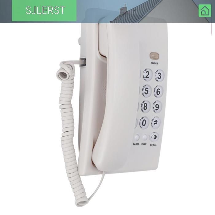 sjlerst KXT504 Desk Phone, Corded Desktop Phone, Multifunctional Landline Phone with Large Buttons, GPS, Detachable, White