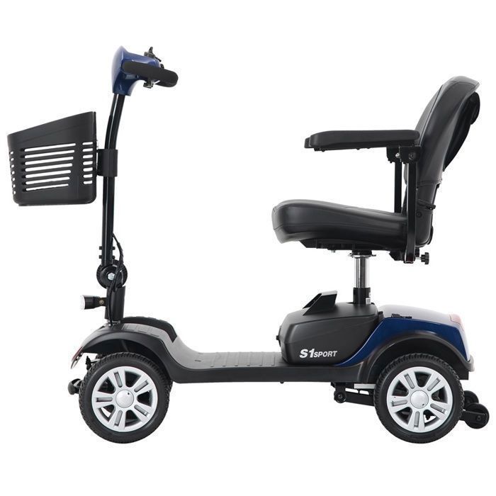 Patinete eléctrico SWEETRICH S1-Sport, azul, frenos inteligentes, ruedas antivuelco, absorción de impactos, fácil manejo.