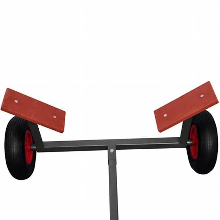 Remolque para barco - vidaXL - Negro - 302 cm - Carga máxima 160 kg
