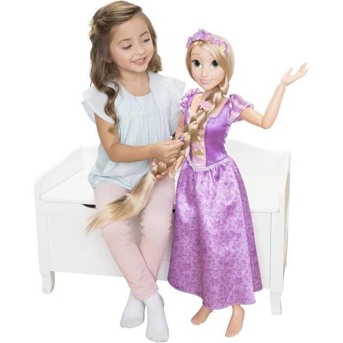 Poupée géante - DISNEY PRINCESS - Raiponce - 80 cm - Accessoires de coiffure inclus - Mixte