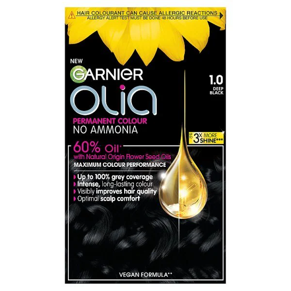Garnier Olia 1.0 Tmavě černá permanentní barva na vlasy