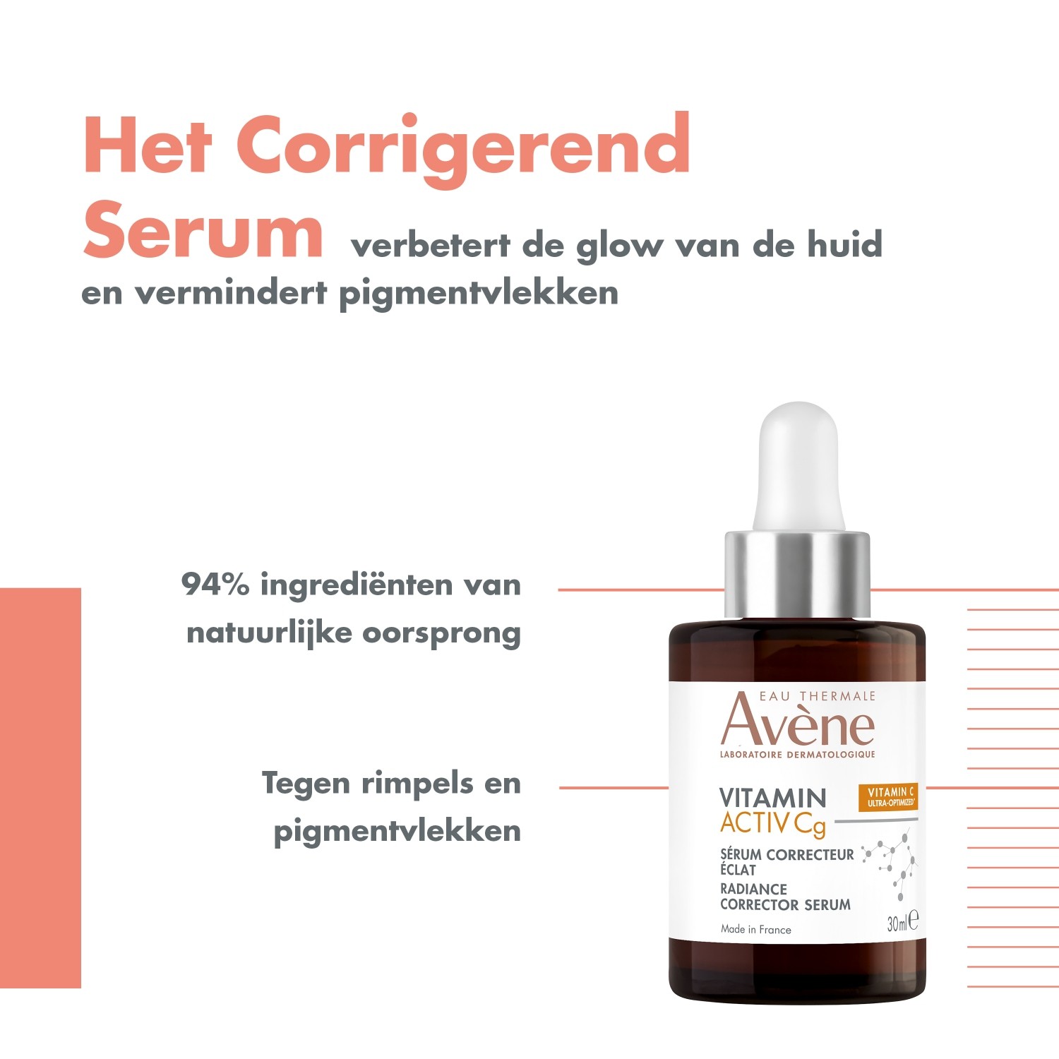 „Avène“ senėjimą stabdantis serumas „Vitamin Activ Cg Radiance“ koncentruotas serumas – 30 ml