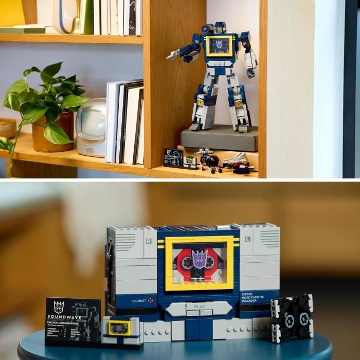 LEGO Icons 10358 Transformers Soundwave - Set di costruzioni per adulti - Kit di modellismo