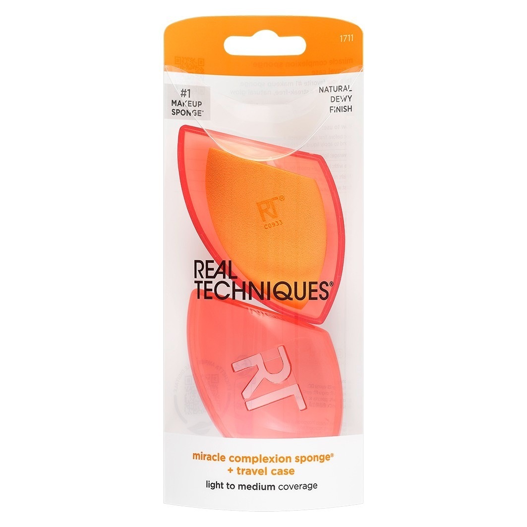 „Real Techniques Miracle Complexion“ kempinėlė + dėklas - 1 vnt.