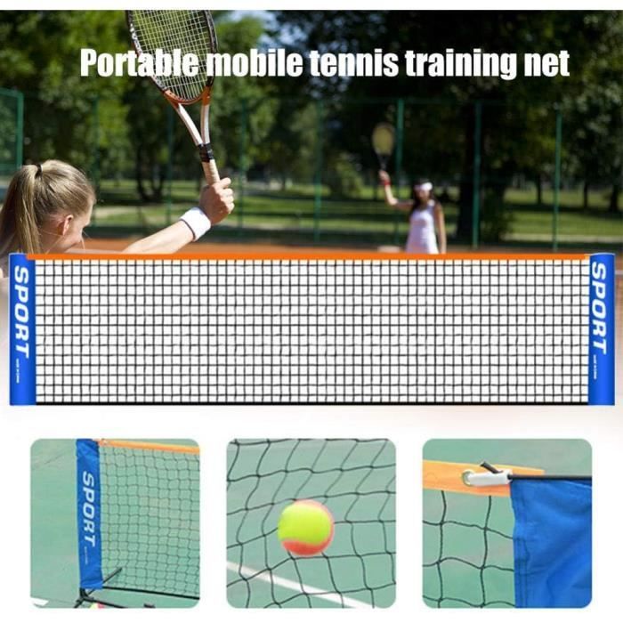 Filet de Tennis Filet de Tennis Portable Mobile de Tennis pour Enfants Filet Polyvalent, Filet de Volleyball,5.1m