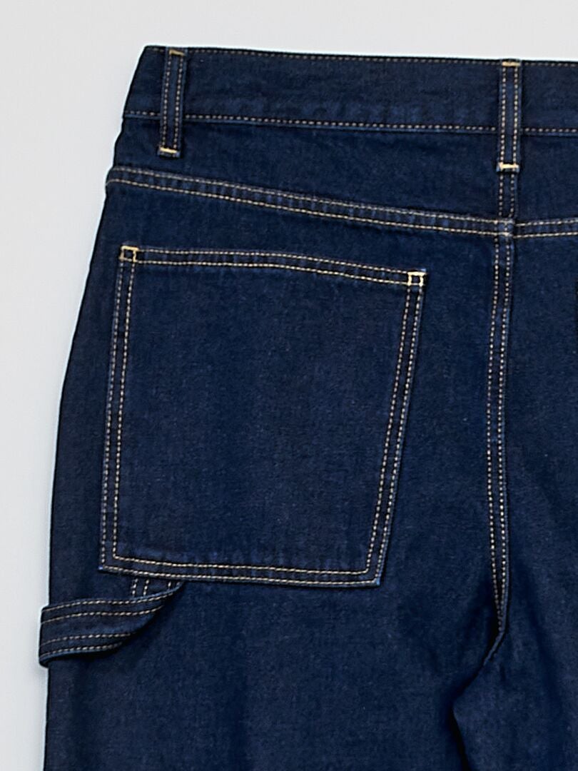 Calças jeans estilo carpinteiro - AZUL