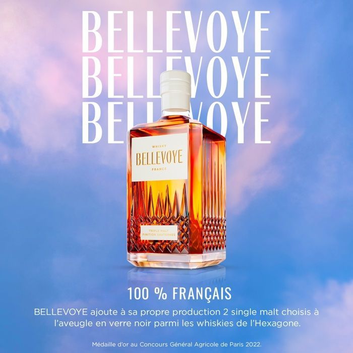 BELLEVOYE - BIANCO - Whisky - Triple Malt - Origine: Francia - 40% di alcol - bottiglia da 70 cl