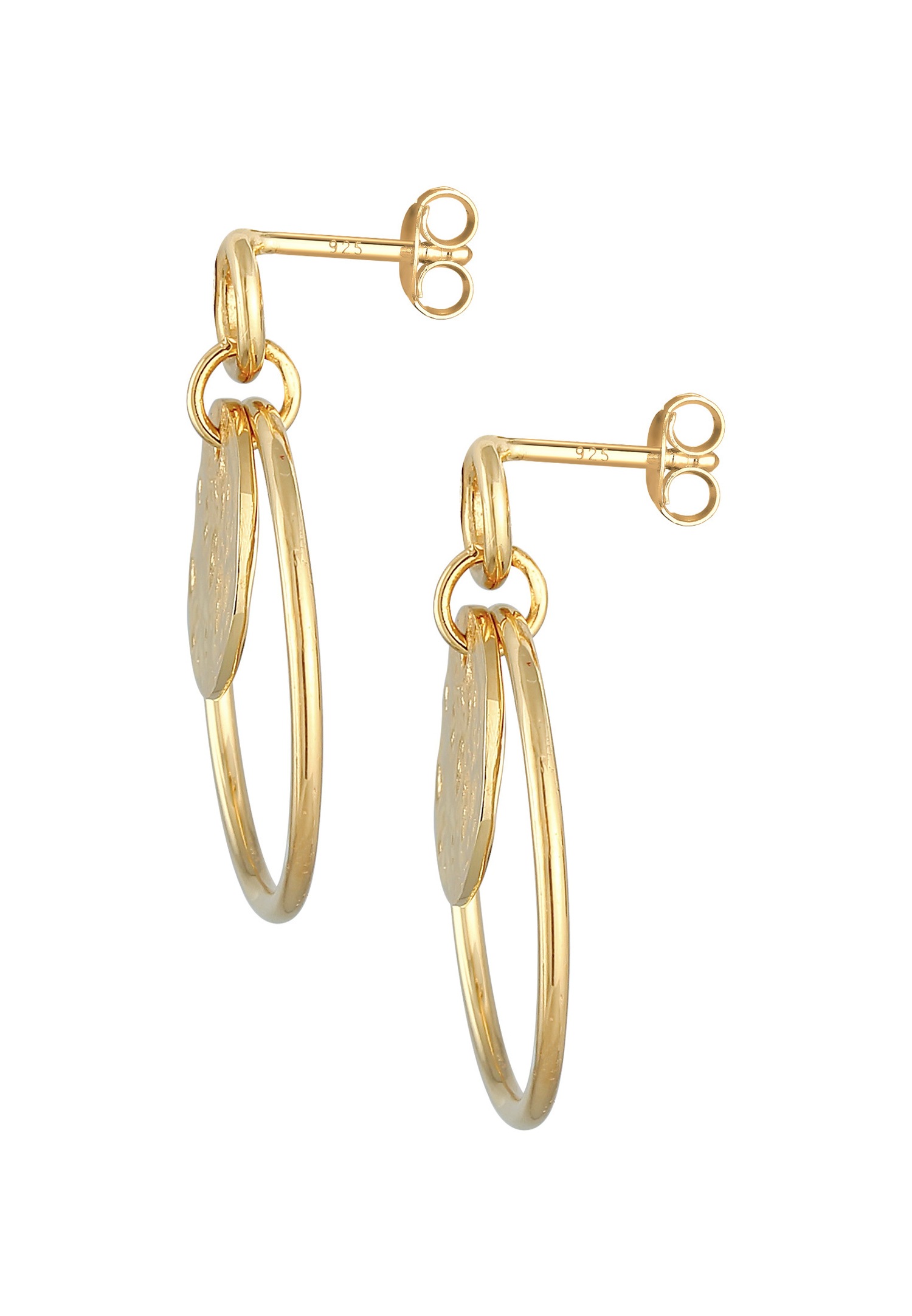 Elli Boucles d'oreilles pour femmes Basic rond en argent 925 sterling
