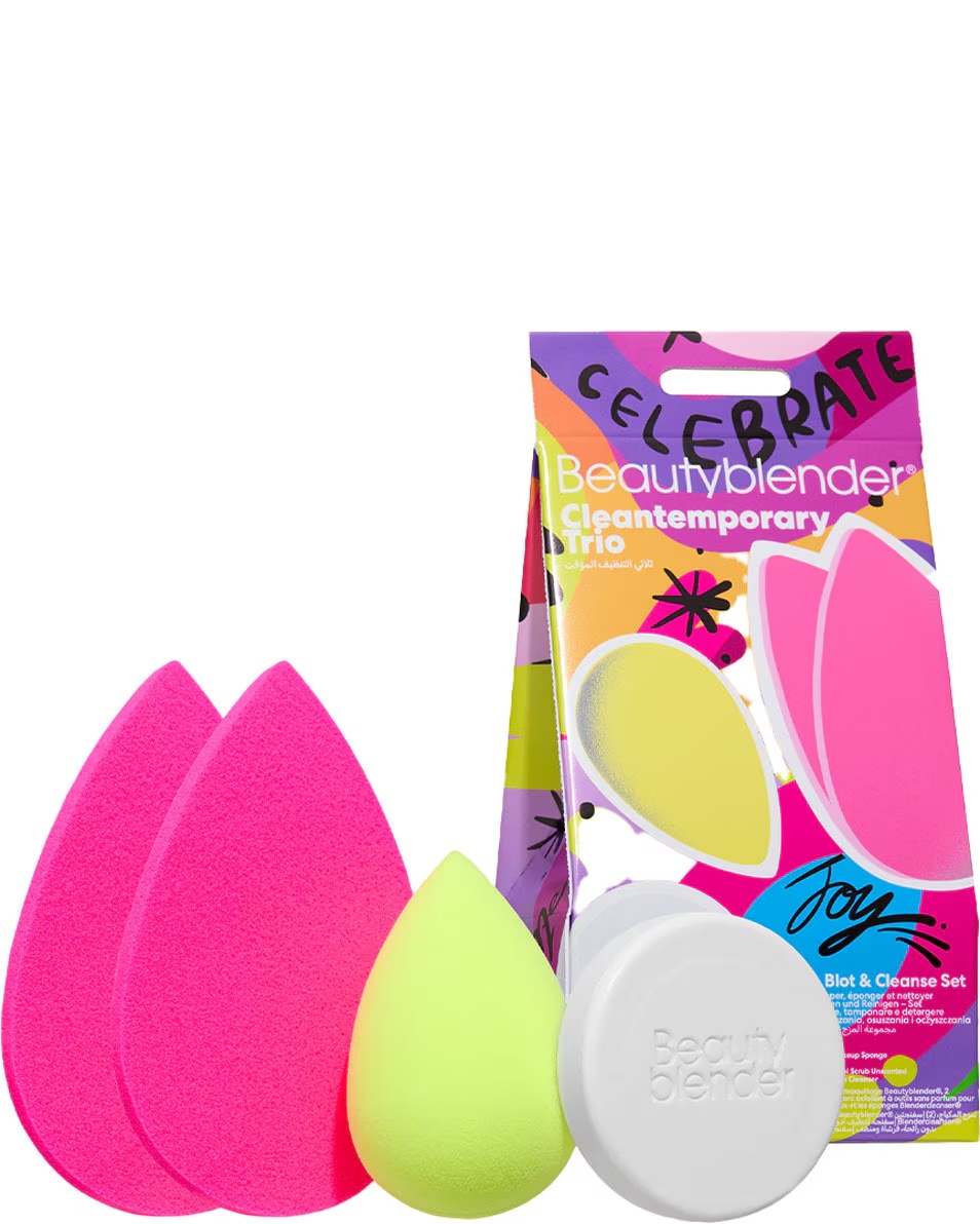 BEAUTYBLENDER Cleantemporary Trio Σετ Σφουγγάρι μακιγιάζ, blotterazzi και καθαριστικό