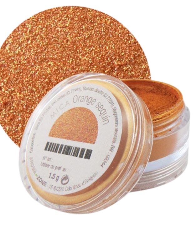 Orangefarbener Pailletten-Glimmer