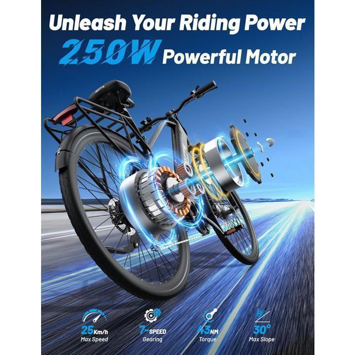 DUOTTS C29 Lite – Electric Bike – 36V 250W Motor – 13Ah 36V Battery – 27.5