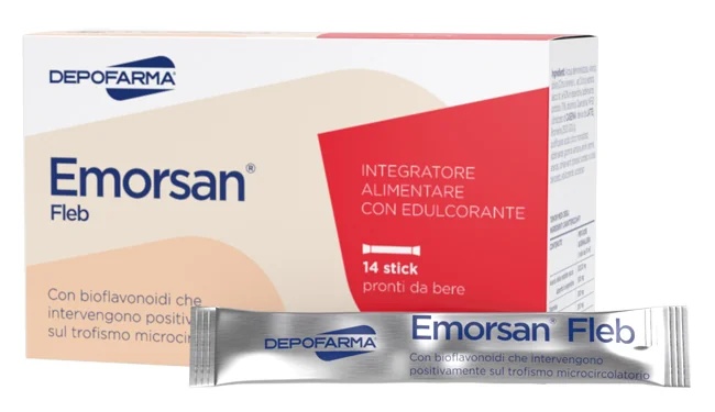DEPOFARMA Emorsan Fleb Complément alimentaire 14 sachets de 15 ml Fonction du plexus hémorroïdaire