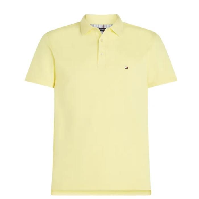 Tommy Hilfiger poloshirt met korte mouwen, lichtgeel