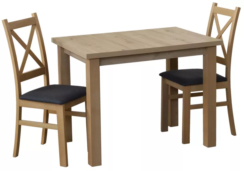 Zestaw stół 100x70 z 2 krzesłami M010-2 Dąb Artisan