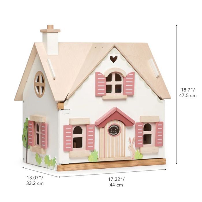 Casa de bonecas com mobília - Tender Leaf Toys - Coelho - Branco - Unissex