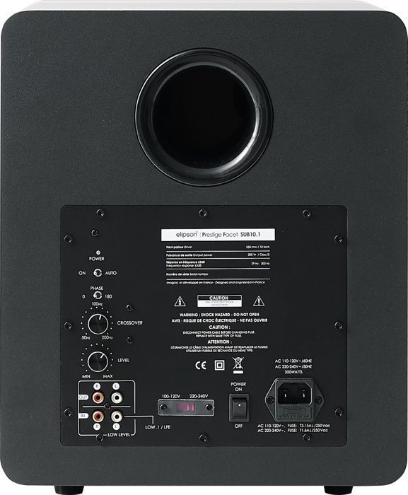 Caisson de basse - Elipson - Prestige Subwoofer 10.1 - 25 cm - 200 W RMS - 29 Hz