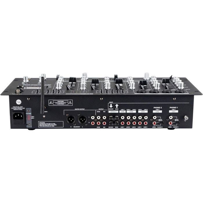 Pronomic DX-165REC MKII DJ table de mixage avec USB Bluetooth - 4 prises de MICS, canaux 1 et 2 avec commutateur phone/line