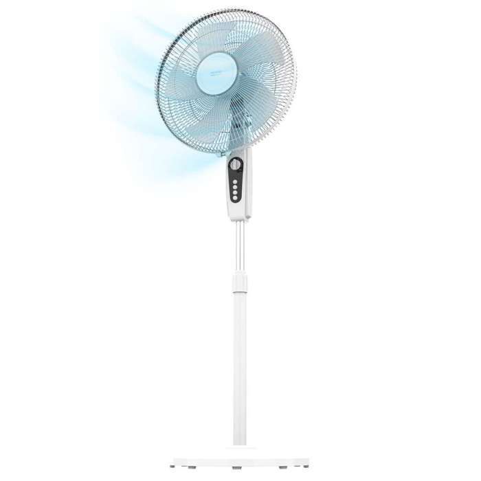 Cecotec - Ventilador de pedestal EnergySilence 515 MaxFlow blanco - 45 W, 30 cm de diámetro, 5 aspas, 3 velocidades
