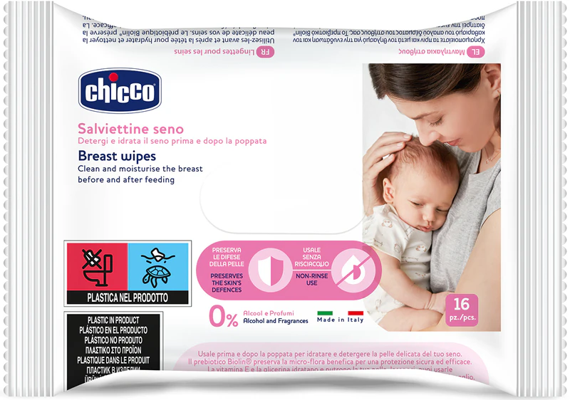 Lenços umedecidos para limpeza dos seios Chicco Breast Wipes