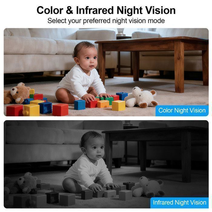 3MP HD 360° Indoor WiFi Surveillance Camera with ARCCTV, Motion Detection, and Automatic Baby or Pet Tracking Y2U3