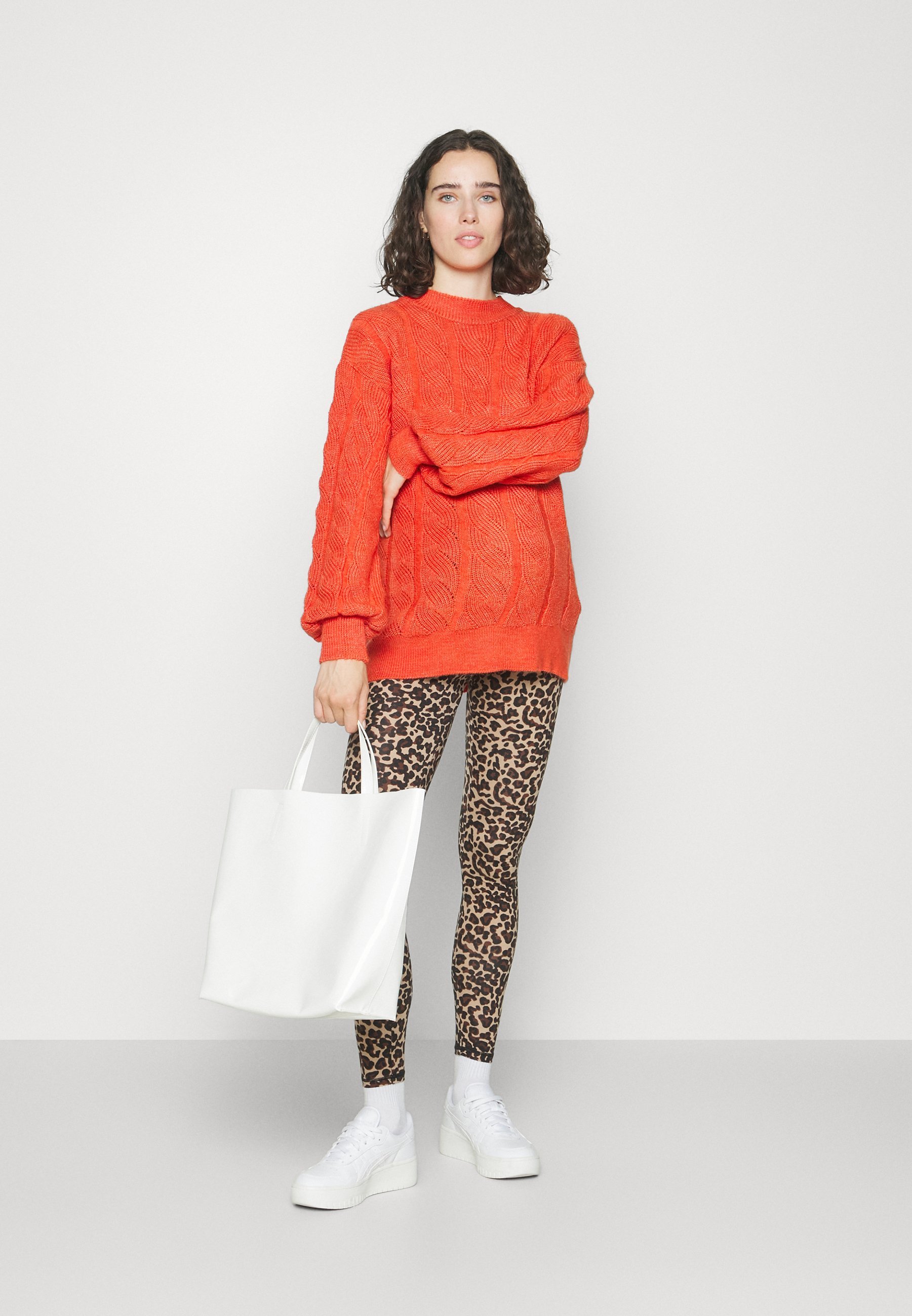 Vero Moda Maternity VMMINA LEO PRINT - Leggings - Broek - zwart/ilana