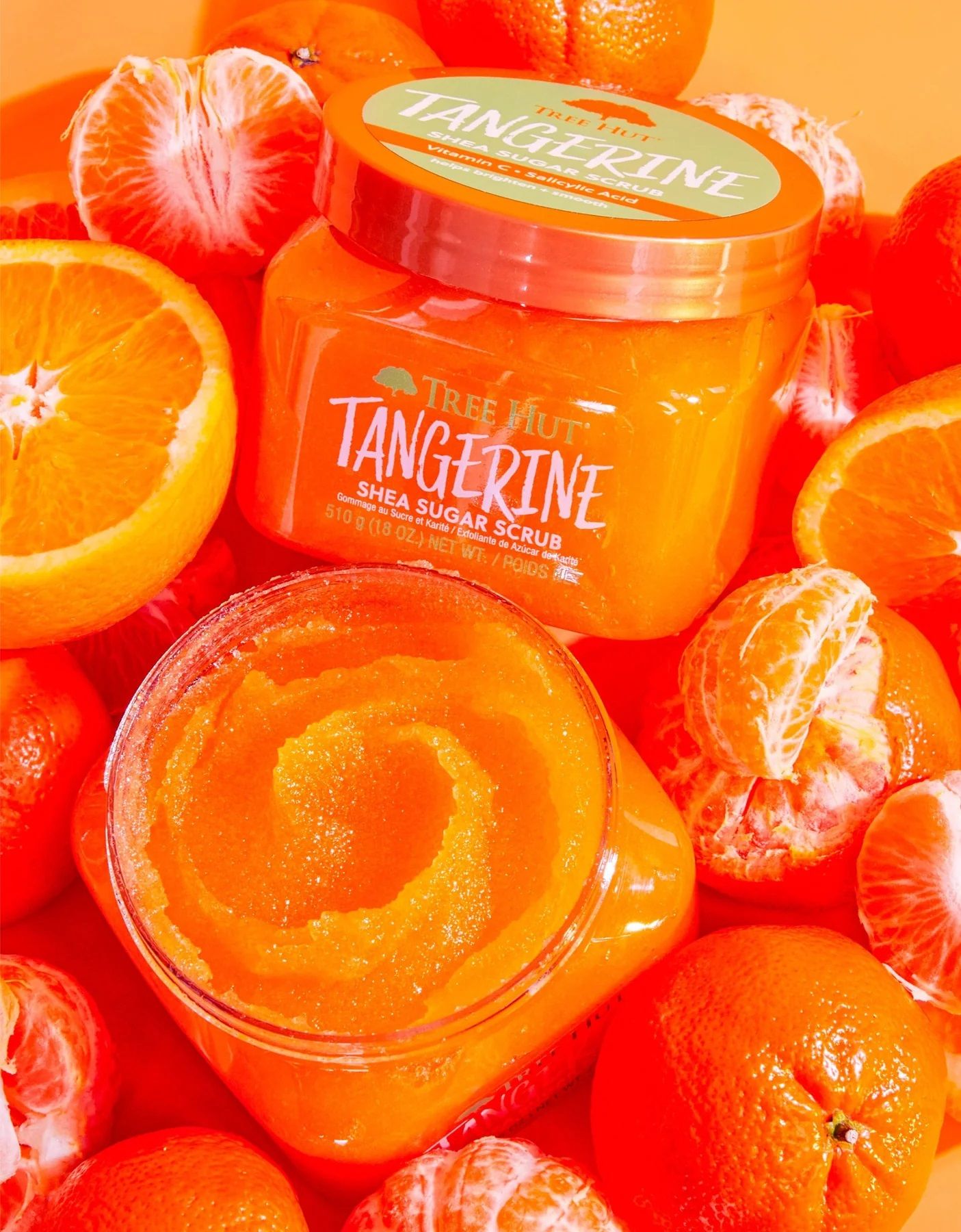 Piling za tijelo od mandarina i shea šećera Piling za tijelo