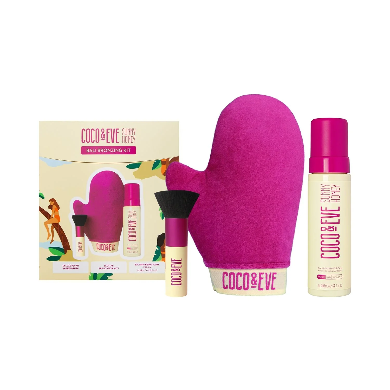 Sunny Honey Bali Bronzing Kit - Coffret Solare, Cofanetto Solare, Cofanetti Solare, Mousse corpo autoabbronzante