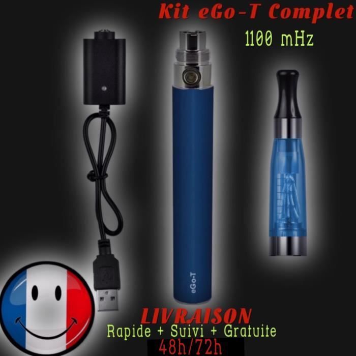 Cigarrillo electrónico Ego Ce4, batería de 1,6 ml y 1100 mAh, kit de cargador, color azul.