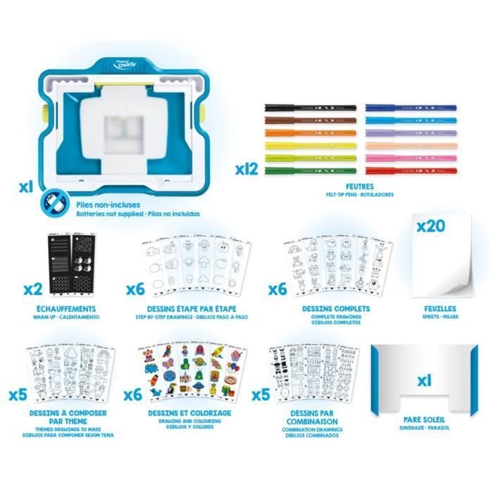 Maped Creativ - Lumiboard - Macchina per disegnare illuminata per bambini dai 4 anni in su