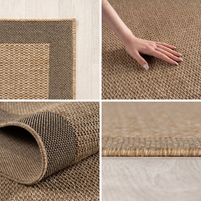 Alfombra SIMPEX para interiores y exteriores: ideal para salón, cocina, estilo bohemio, patio, jardín y balcón, 120 x 170 cm.
