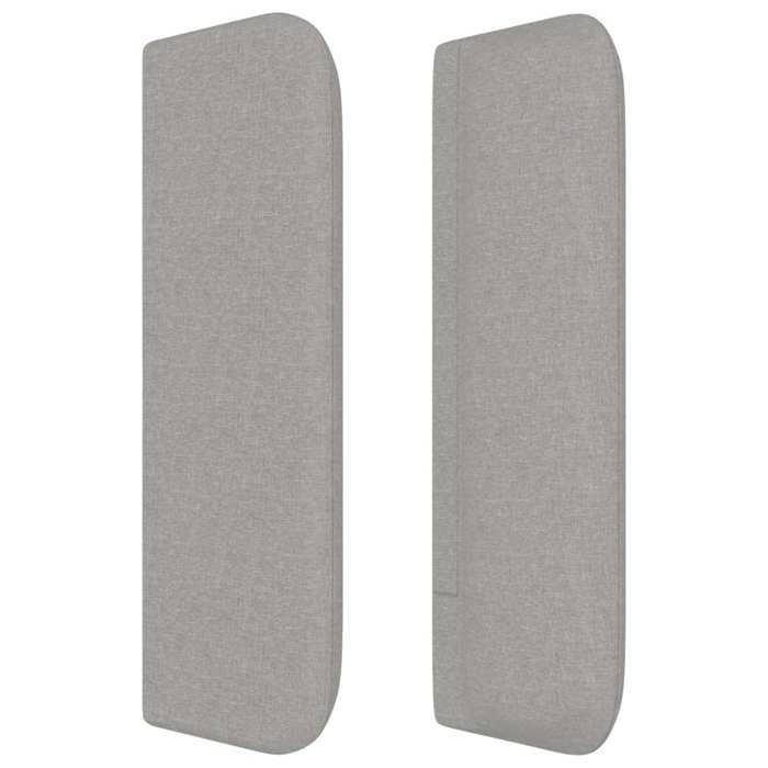 Headboard - vidaXL - Light Grey - 147x16x78/88 cm - Durable Fabric - Adjustable Height