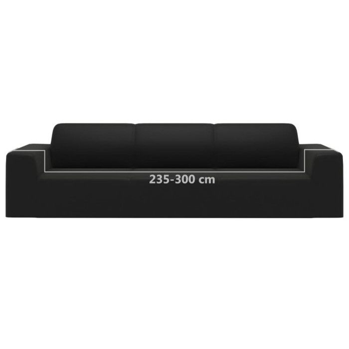 Funda elástica para sofá de 4 plazas vidaXL, color negro, poliéster jersey 332935