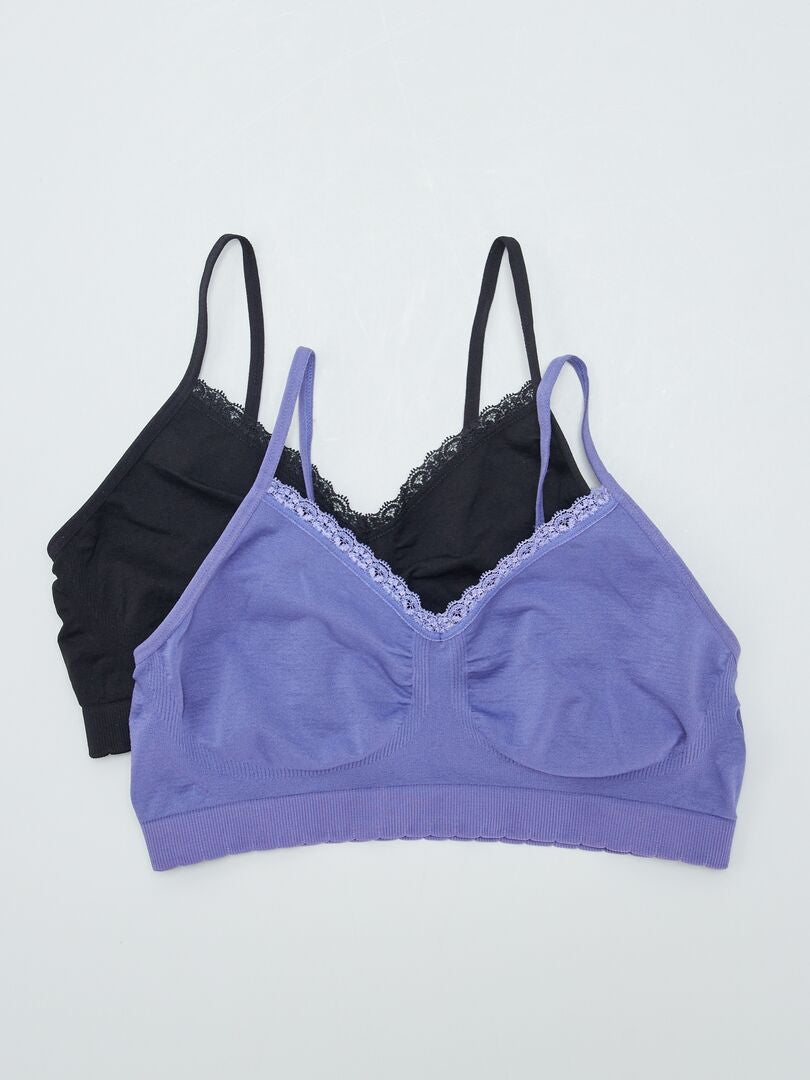 Conjunto de 2 sutiãs esportivos 'Billet Doux' - ROXO