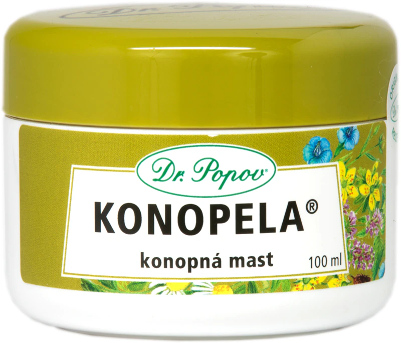 Kruidenzalven van Dr. Popov: Konopela hennepolie voor een droge huid