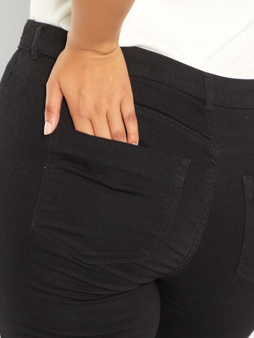 Milieuvriendelijke skinny jeans met hoge taille - Zwart