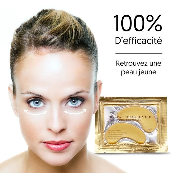Masque or visage x10 FirstBeauty® - Patch yeux creme hydratante visage pour un effet anti vieillissement Soin visage Femme