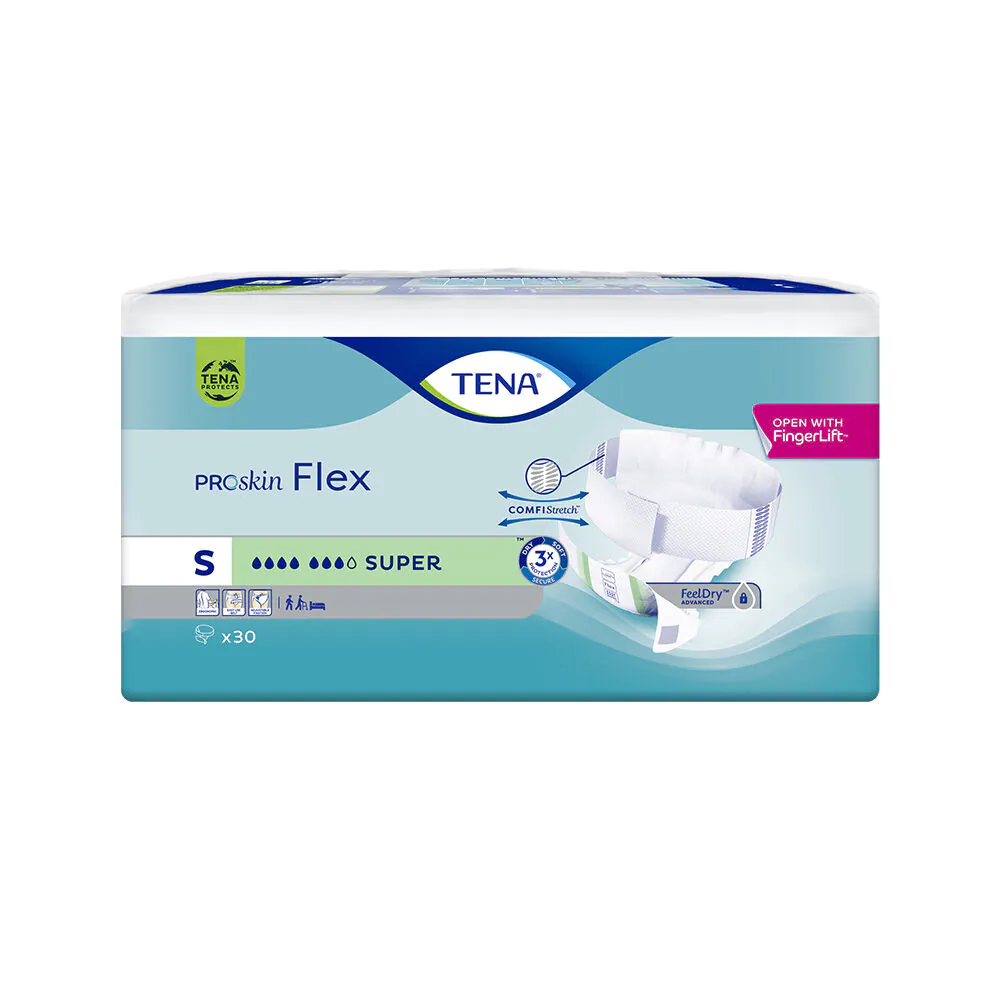 Tena Flex ProSkin Super, Pieluchomajtki dla dorosłych, 61-87cm, Small