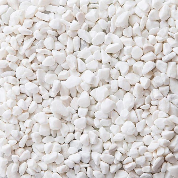 Ghiaia decorativa da giardino, ciottoli per fioriere - Bianca 460 g
