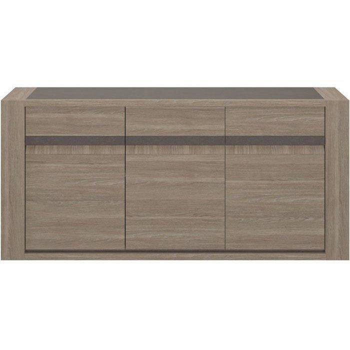 Credenza MARCEAU – Finitura rovere canneto – 3 ante – 190 × 48 × 88 cm – GAMI