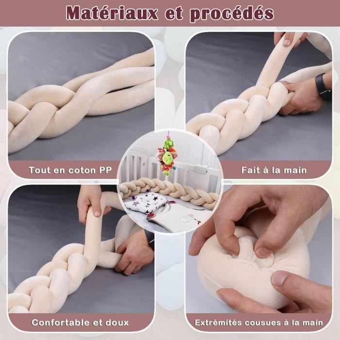 Protector de cama 3M con forma de serpiente, cojín trenzado de terciopelo suave para sofá, 100% hecho a mano (marrón + blanco + gris)