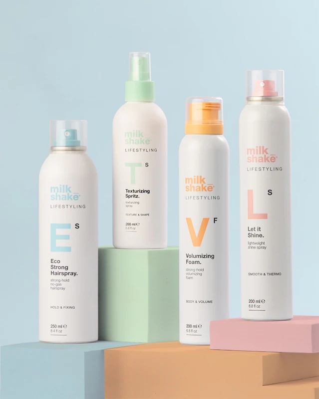 „milk_shake® Lifestyling Blow Dry“ pagrindas, apsauginės formavimo putos