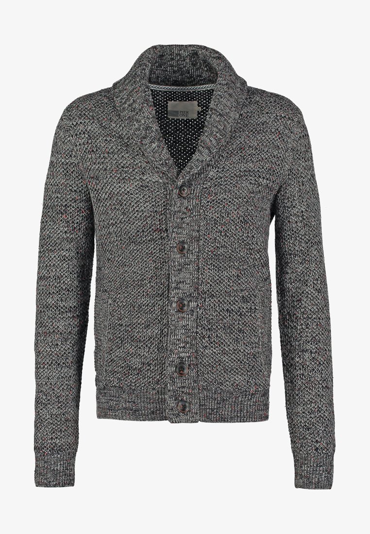 Pier One Cardigan - donkergrijs gemêleerd
