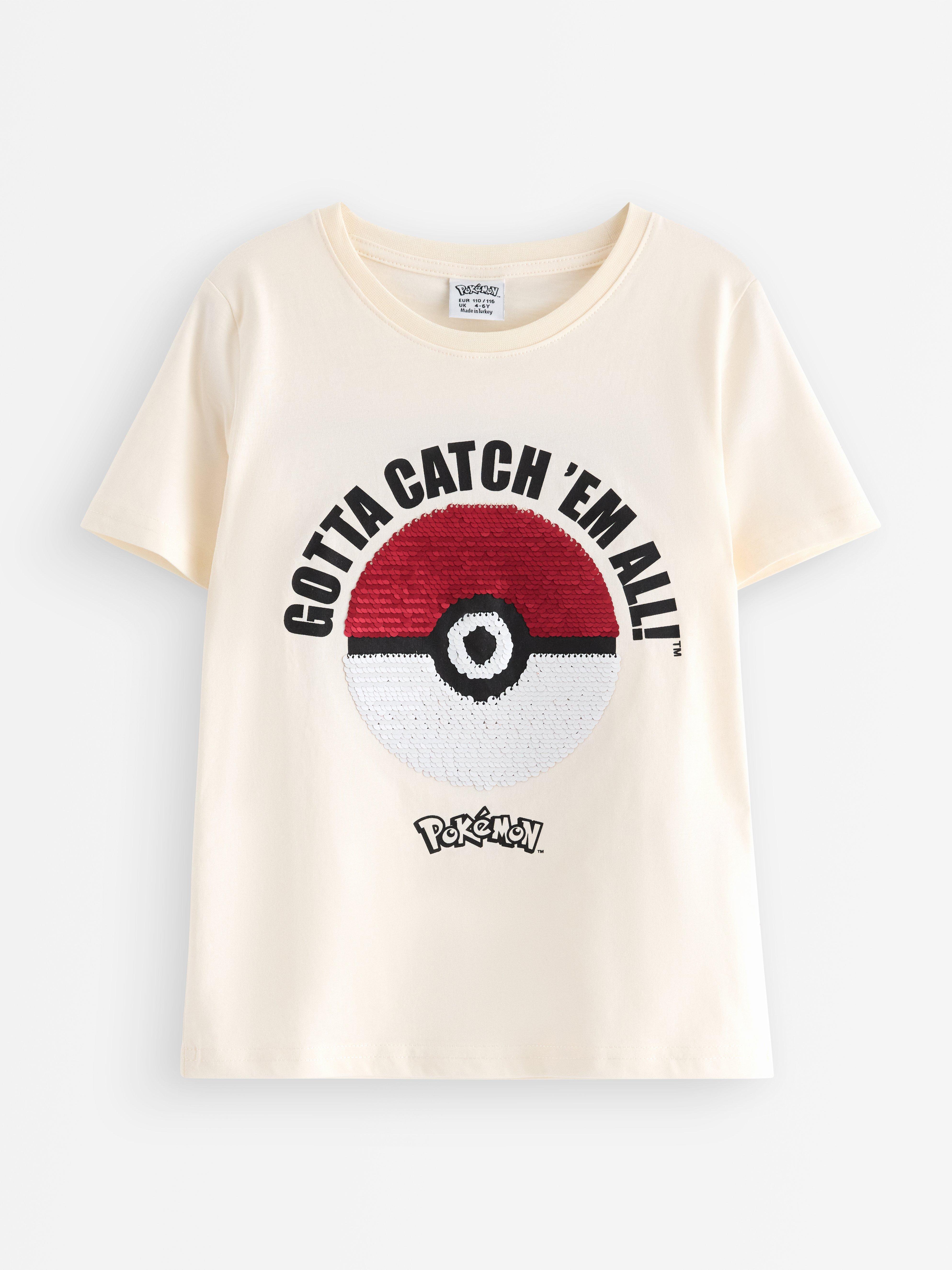 Camiseta Pokémon Branco Claro