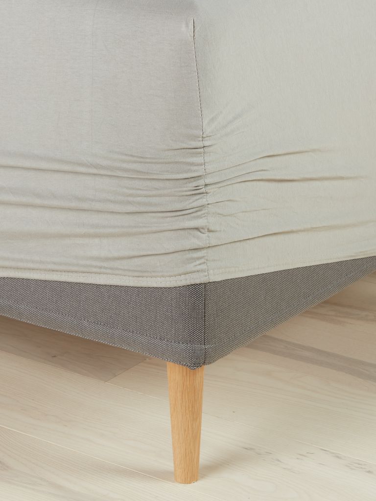 JETTE zelta krāsas palags ar gumiju Džersijs JETTE 75x200x35cm bēšs