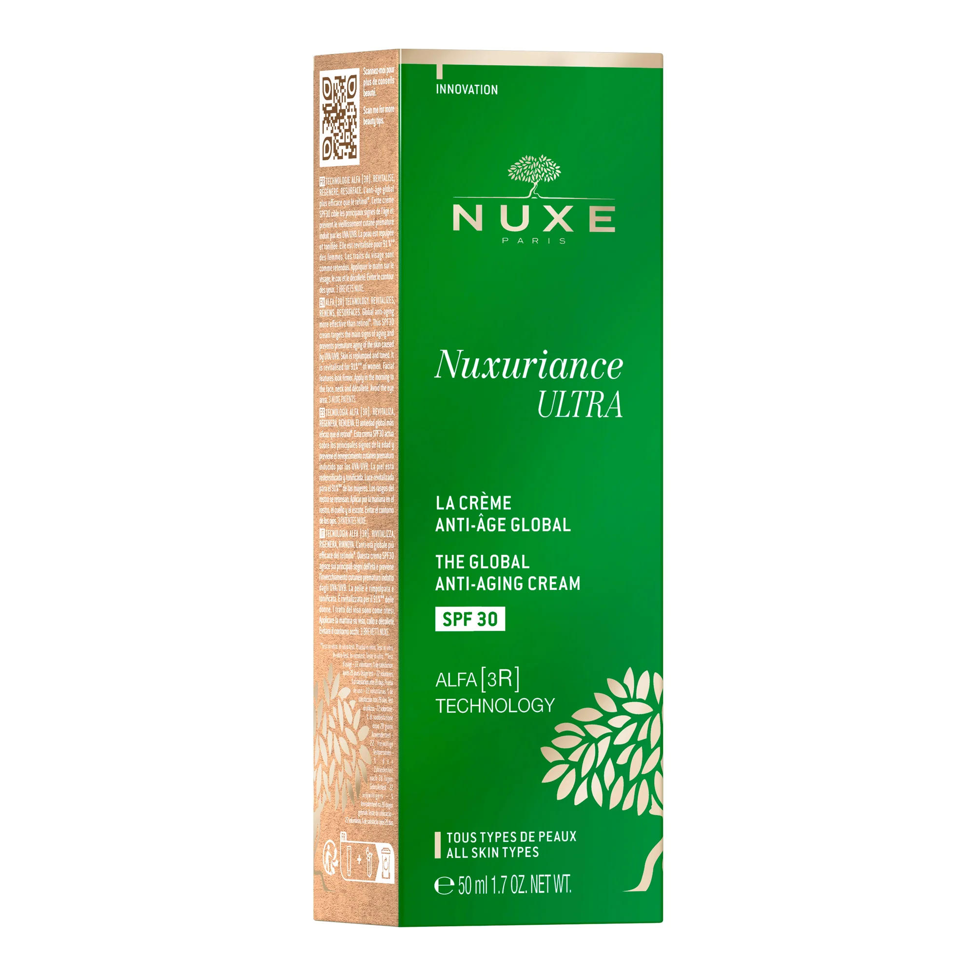 Nuxuriance Ultra Crema Anti-Età Globale SPF30 - Crema viso giorno antirughe, Crema viso giorno effetto globale, Trattamenti Protettivi