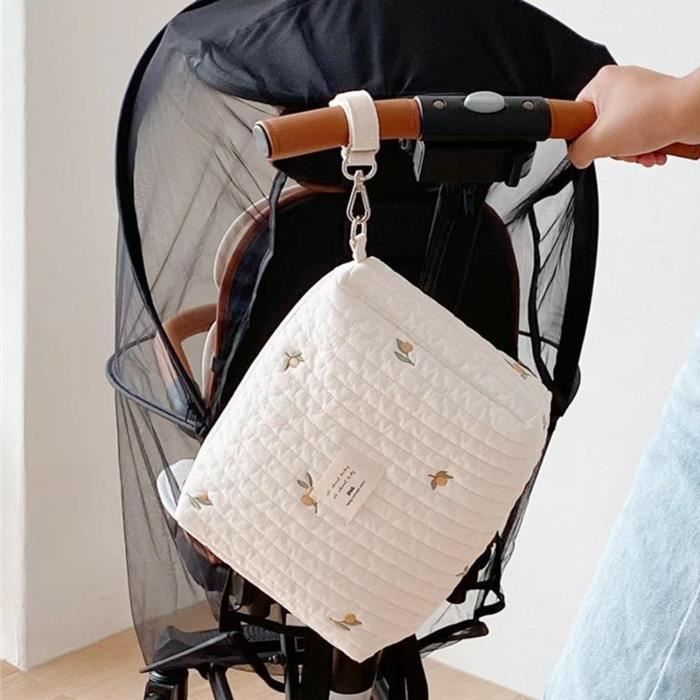 Neceser para bebé - GENÉRICO - Bolsa de pañales portátil - Tejido resistente - Dimensiones 21,5 x 16 cm - Suave
