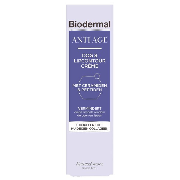 Biodermal Anti-Age Oog & Lipcountourcrème<br>15 ml